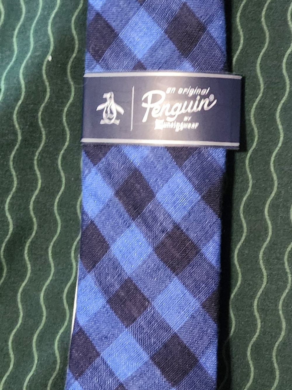 Original Penguin Blue and Navy Argyle Men's Tie